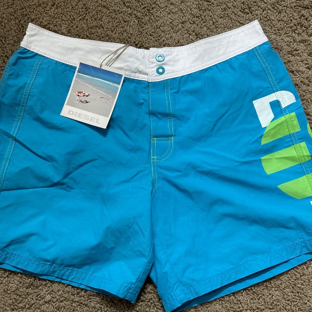 Men's Retro DIESEL Swim Shorts NWT Size L
